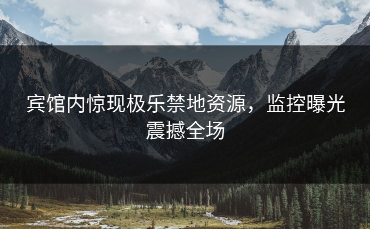 宾馆内惊现极乐禁地资源，监控曝光震撼全场
