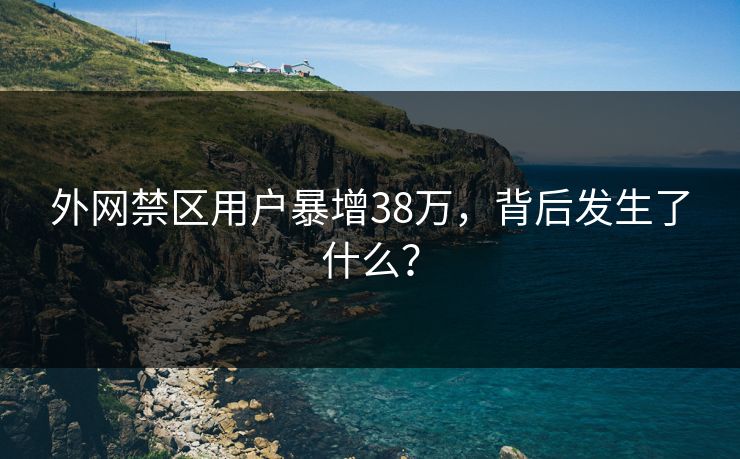 外网禁区用户暴增38万，背后发生了什么？