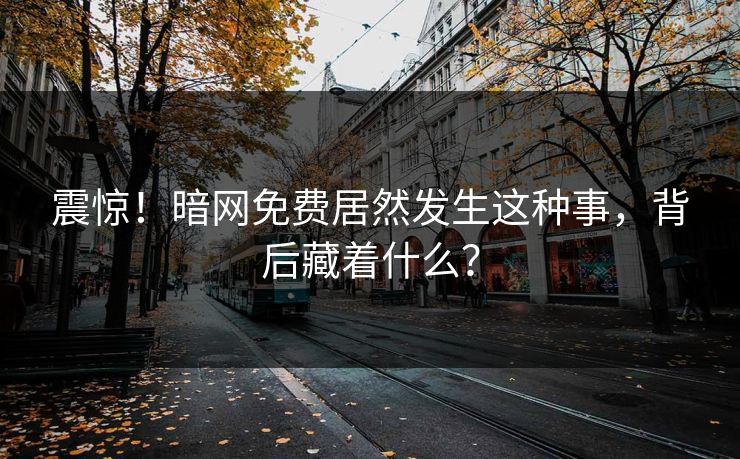 震惊！暗网免费居然发生这种事，背后藏着什么？