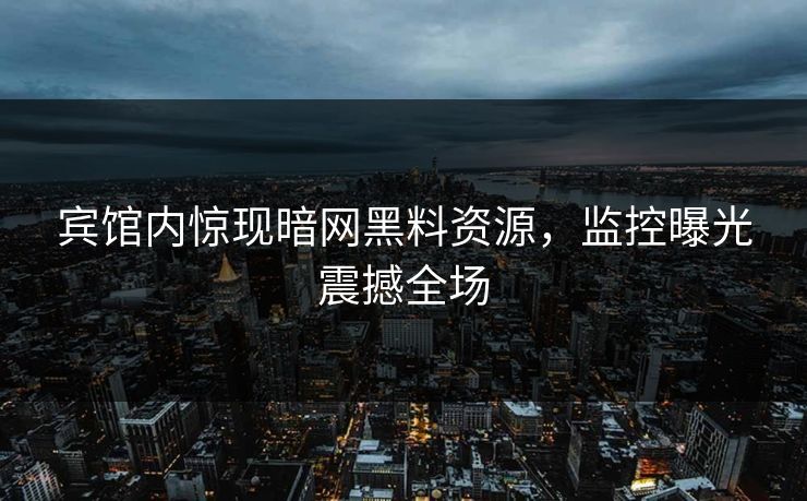 宾馆内惊现暗网黑料资源，监控曝光震撼全场