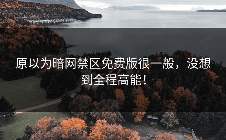 原以为暗网禁区免费版很一般，没想到全程高能！