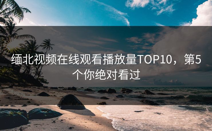 缅北视频在线观看播放量TOP10，第5个你绝对看过