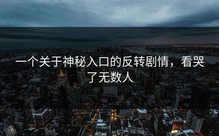 一个关于神秘入口的反转剧情，看哭了无数人