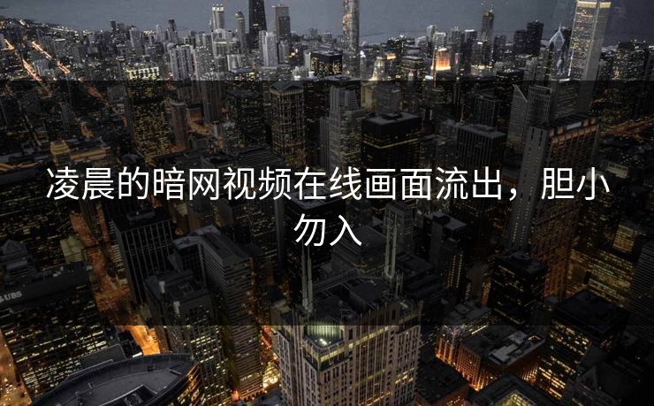 凌晨的暗网视频在线画面流出，胆小勿入