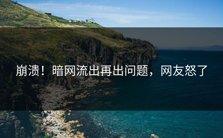 崩溃！暗网流出再出问题，网友怒了