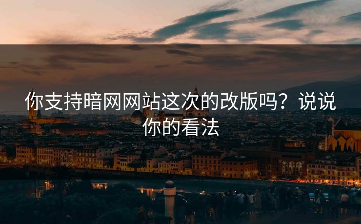 你支持暗网网站这次的改版吗？说说你的看法