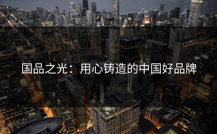 国品之光：用心铸造的中国好品牌